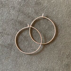Madewell 14k Yellow Gold Thin Hoop Earrings
